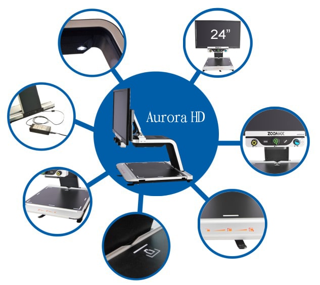 Aurora HD Desktop Video Magnifier