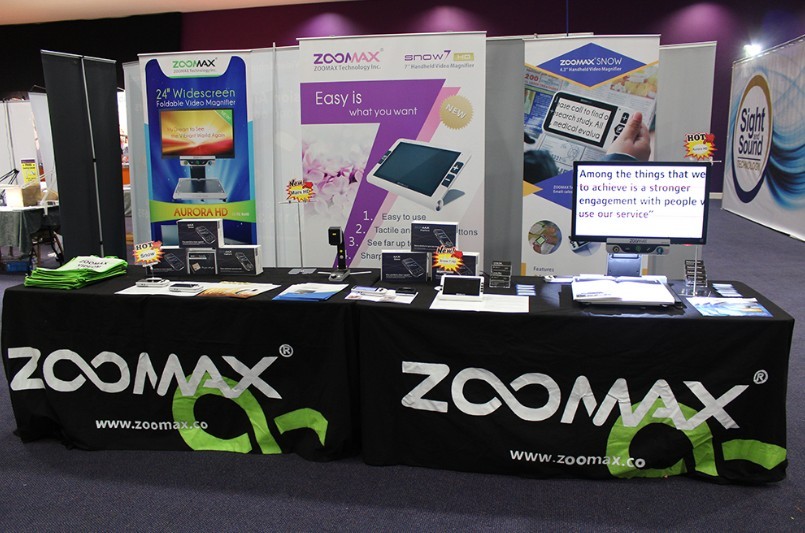 Zoomax display low vision products at 2013 SightVillage