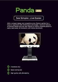 Desktop low vision aid Panda brochure cover