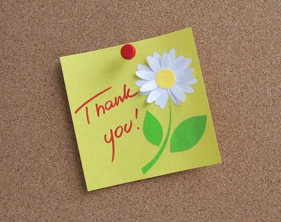 a thank you note