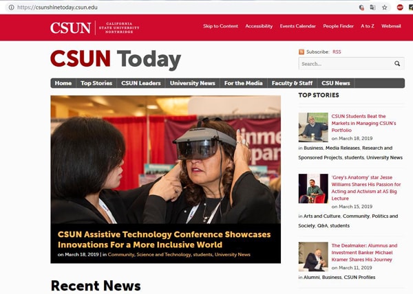 CSUN Today updated the news of CSUN conference