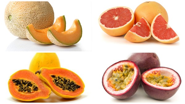 Cantaloupe Grapefruit Papaya Passion Fruit