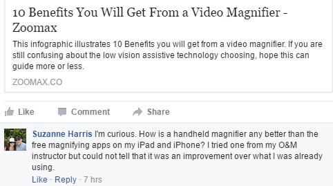 Reader Wondering How A Handheld Video Magnifier Is Better Than The Free Magnifier Apps On The Iphone