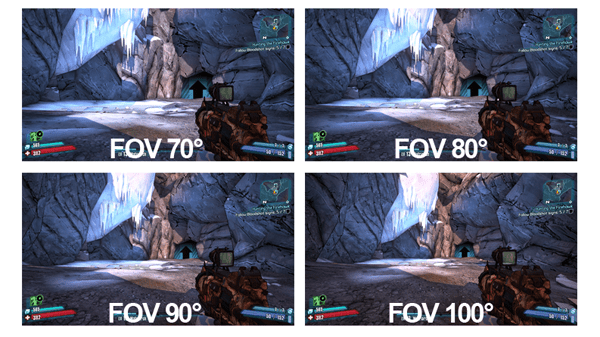 Typical Fov Comparison, Based On Scenes From Video Game