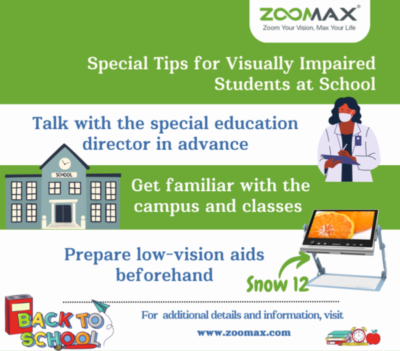 special tips for blind and low vision students at school post
