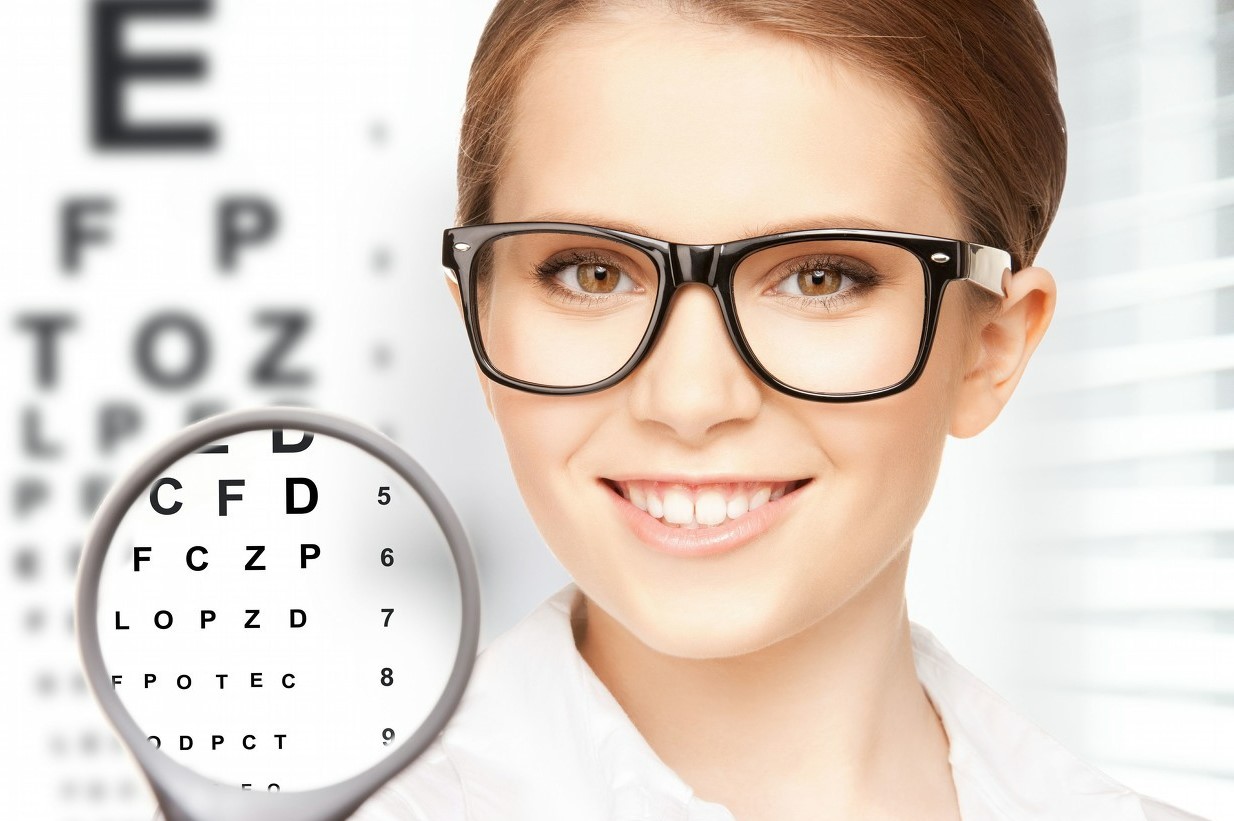 woman's eye health