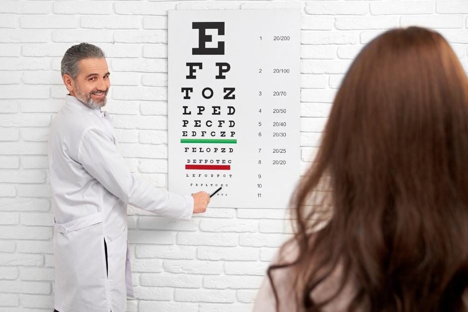 eye chart to test visual acuity