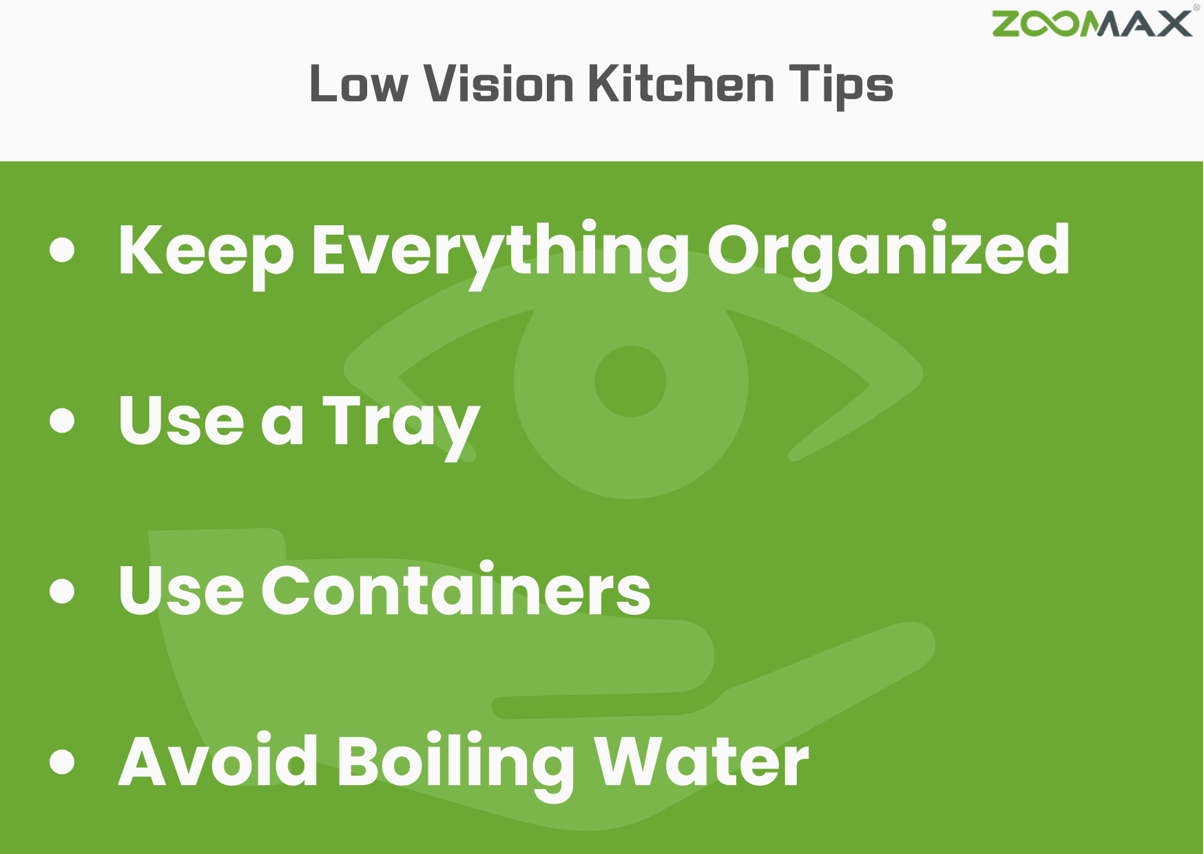 low vision kitchen tips